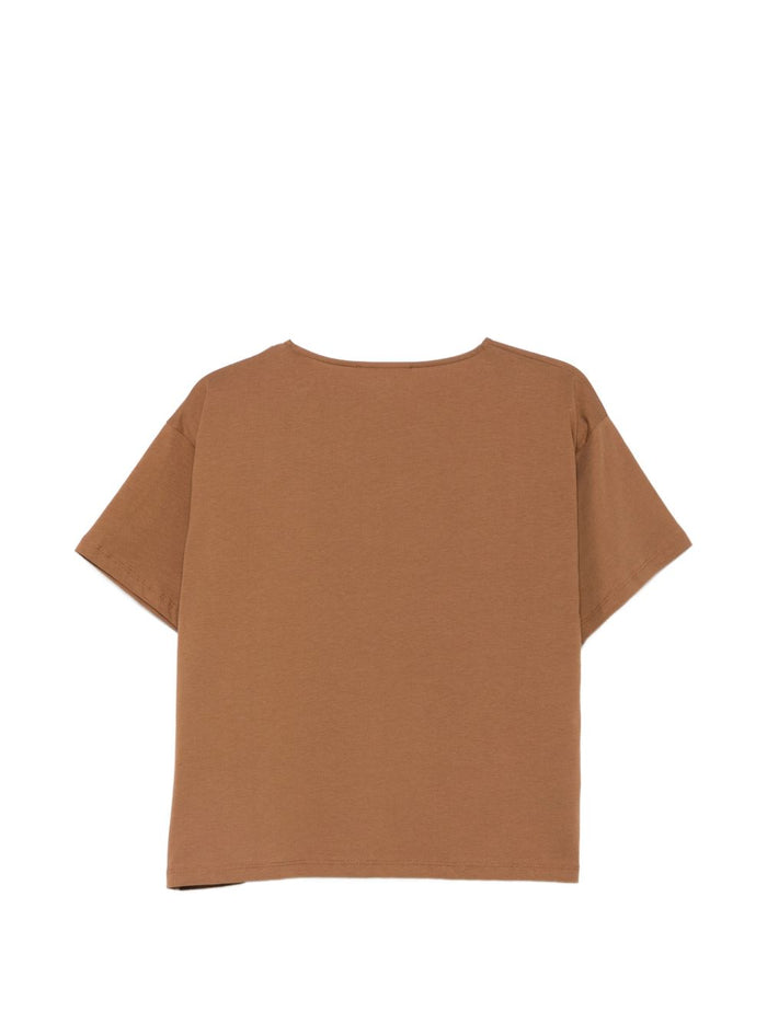 Solotre T-Shirt Maniche Corte Donna Marrone 2