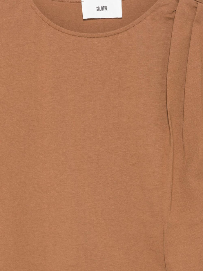 Solotre T-Shirt Maniche Corte Donna Marrone 3
