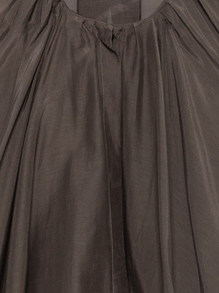 Solotre Top Rouches Donna Marrone 3
