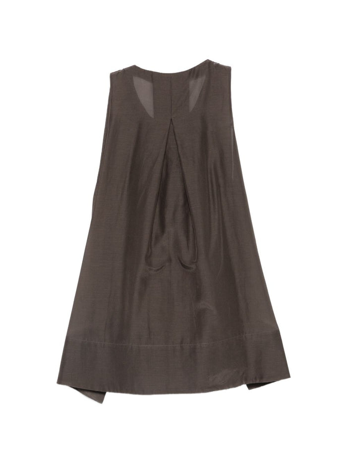 Solotre Top Rouches Donna Marrone 2