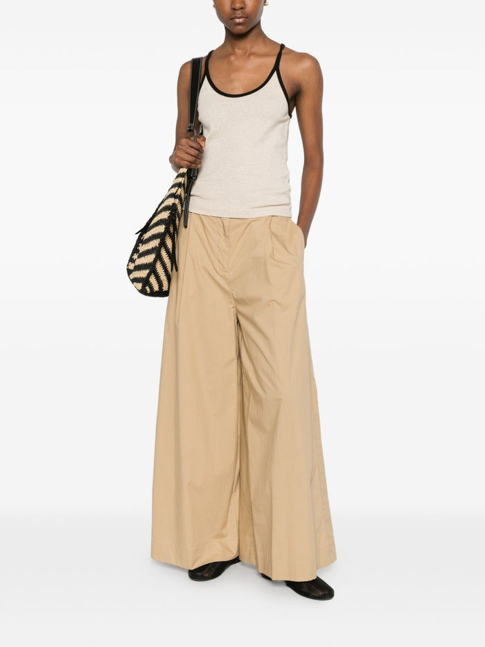 Solotre Pantalone Palazzo Donna Beige 2