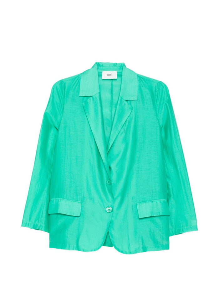 Solotre Giacca Monopetto Donna Verde 1