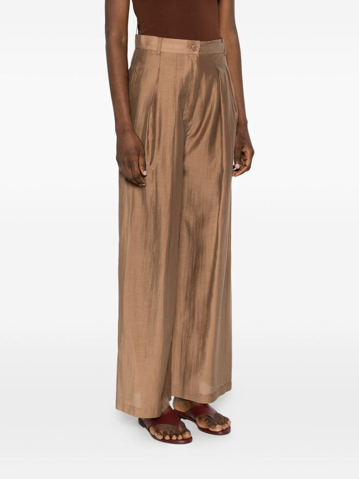 Solotre Weite Hose Damen Braun 1