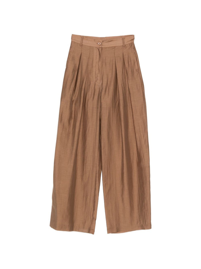 Solotre Weite Hose Damen Braun 5