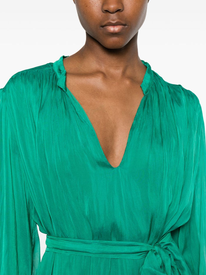 Solotre Abito con Cintura Donna Verde 5