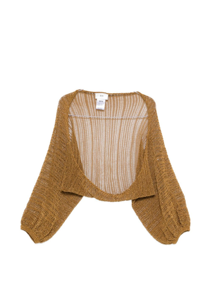 Solotre Cardigan Aperto Donna Marrone 5