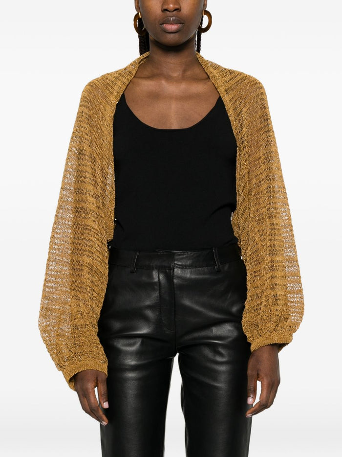 Solotre Cardigan Aperto Donna Marrone 1