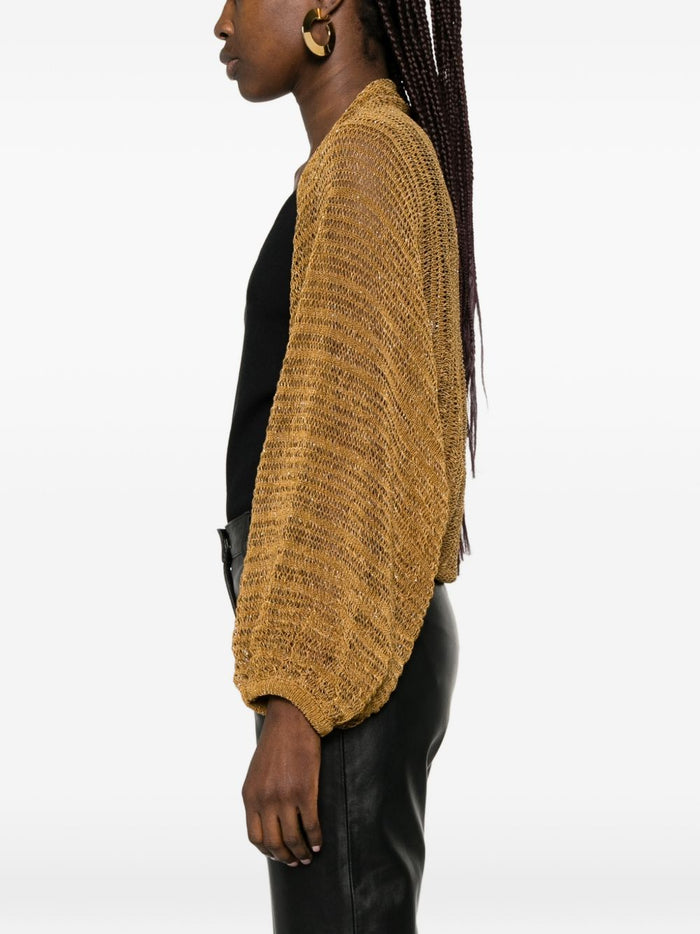 Solotre Cardigan Aperto Donna Marrone 2