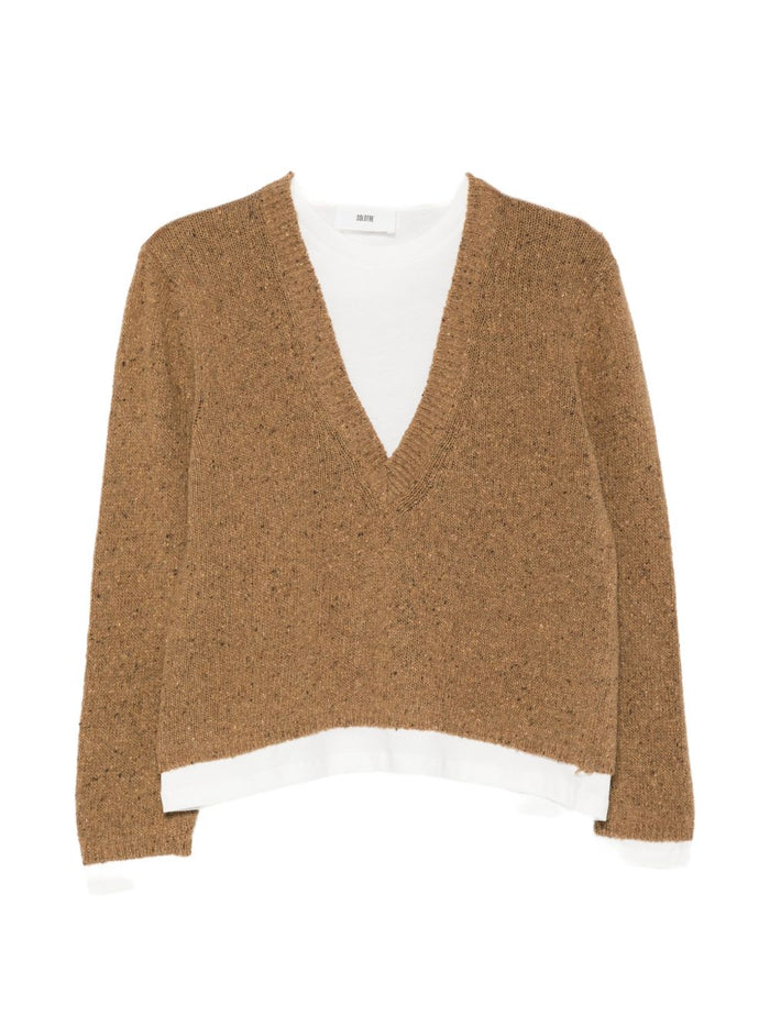 Solotre Maglia Marrone Donna 1