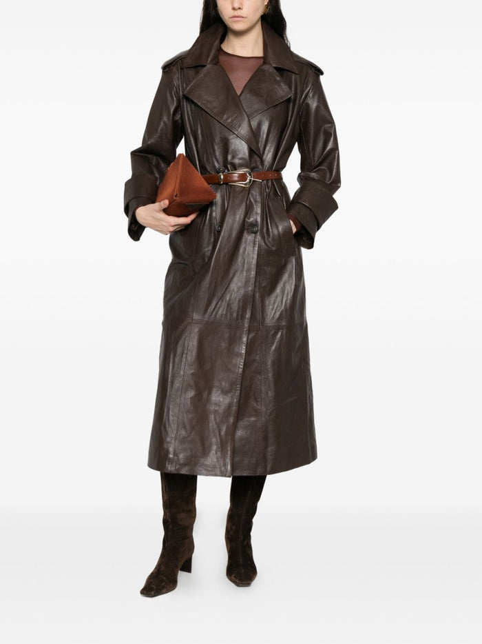 Marsem Trench Marrone Donna 4