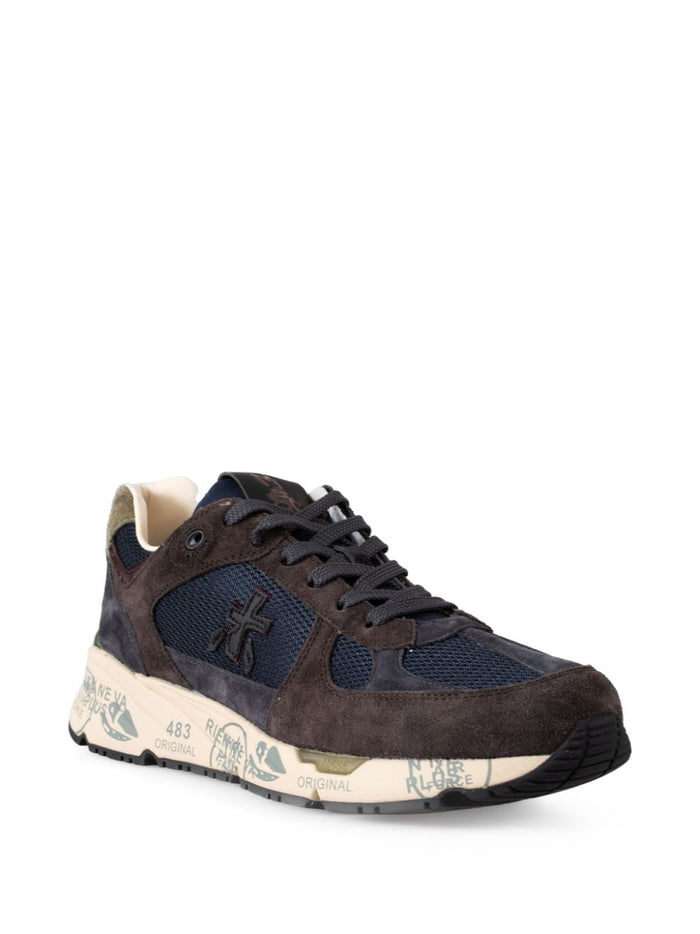 Premiata Scarpa Blu-Marrone Uomo Mase 4