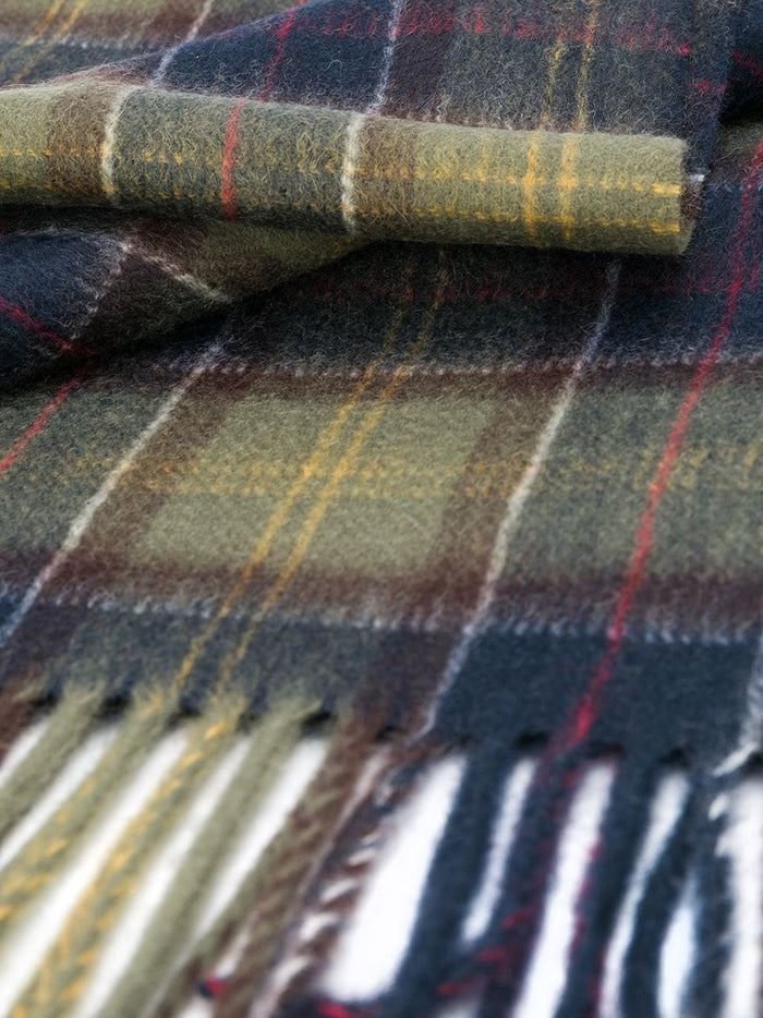 Barbour Sciarpa + Guanti Verde Uomo Tartan 2