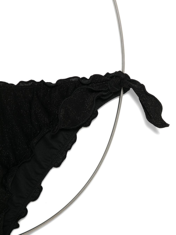 Mc2 Saint Barth Geraffter Slip Damen Schwarz 3