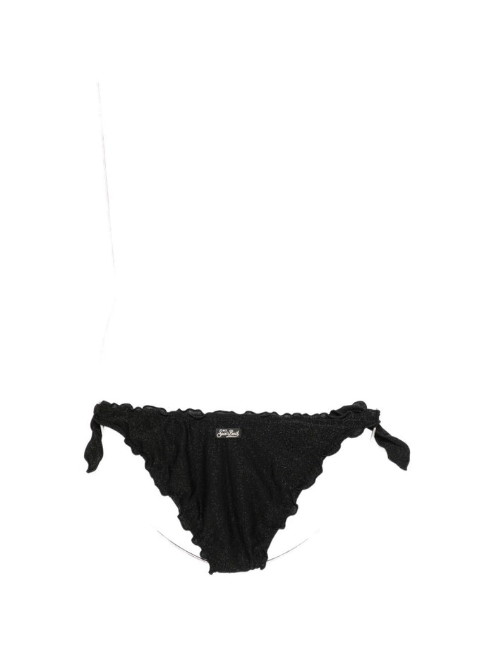 Mc2 Saint Barth Geraffter Slip Damen Schwarz 2