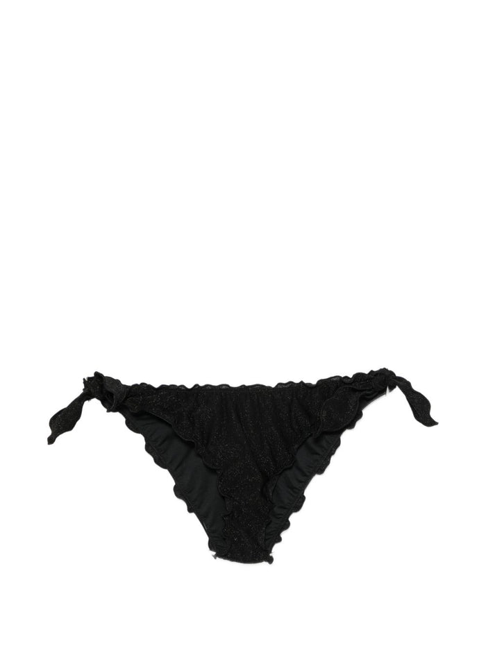 Mc2 Saint Barth Geraffter Slip Damen Schwarz 1