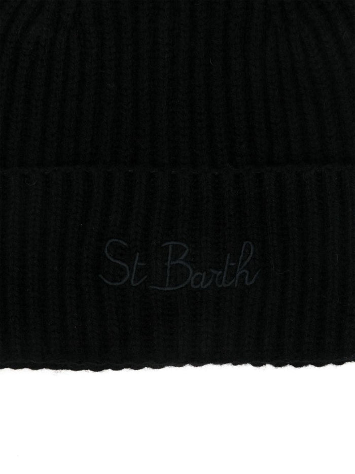 Mc2 Saint Barth Black Cap Women Moss Embroidery Logo 2