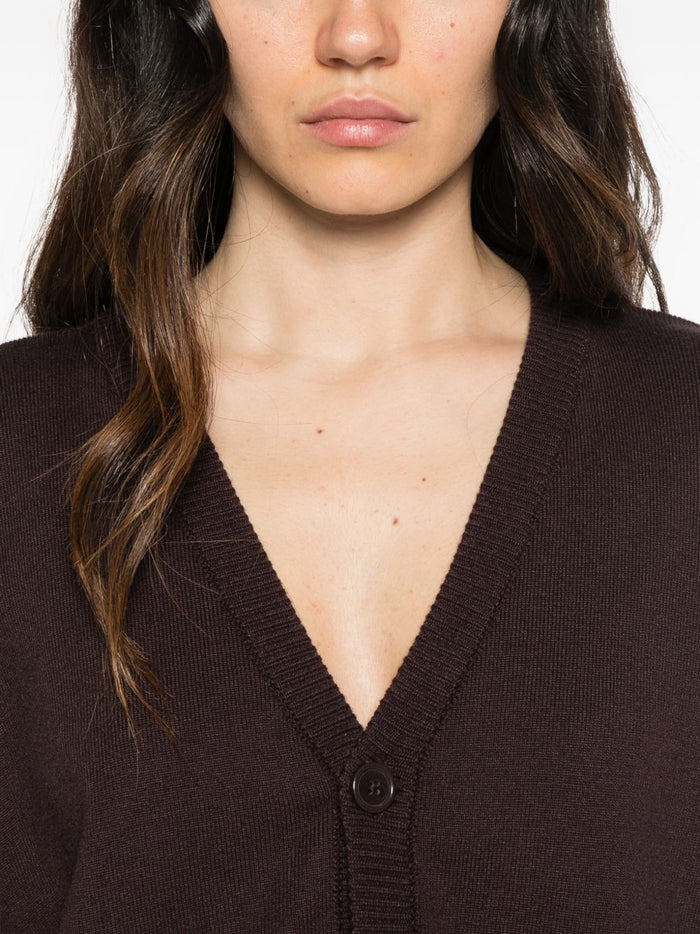 Marsem Cardigan Marrone Donna 4