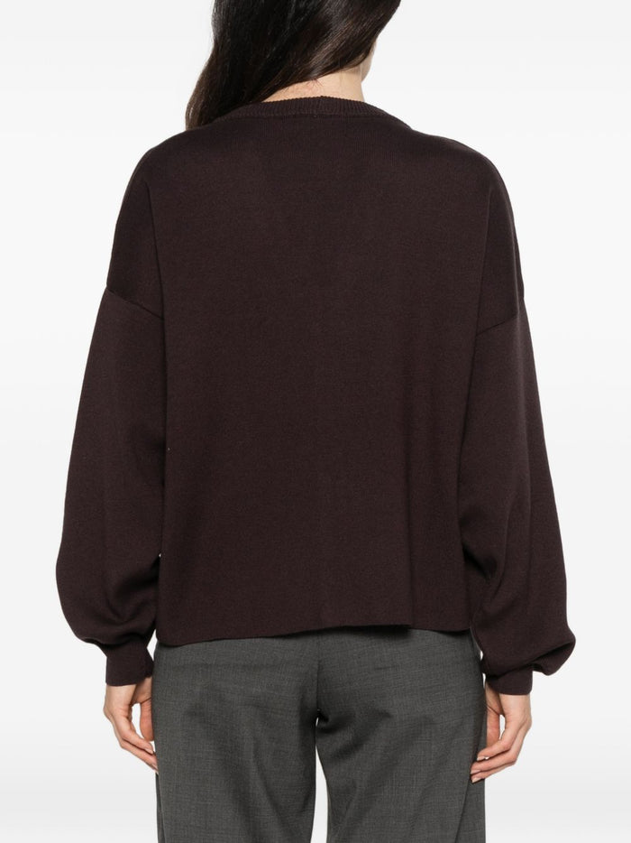 Marsem Cardigan Marrone Donna 5
