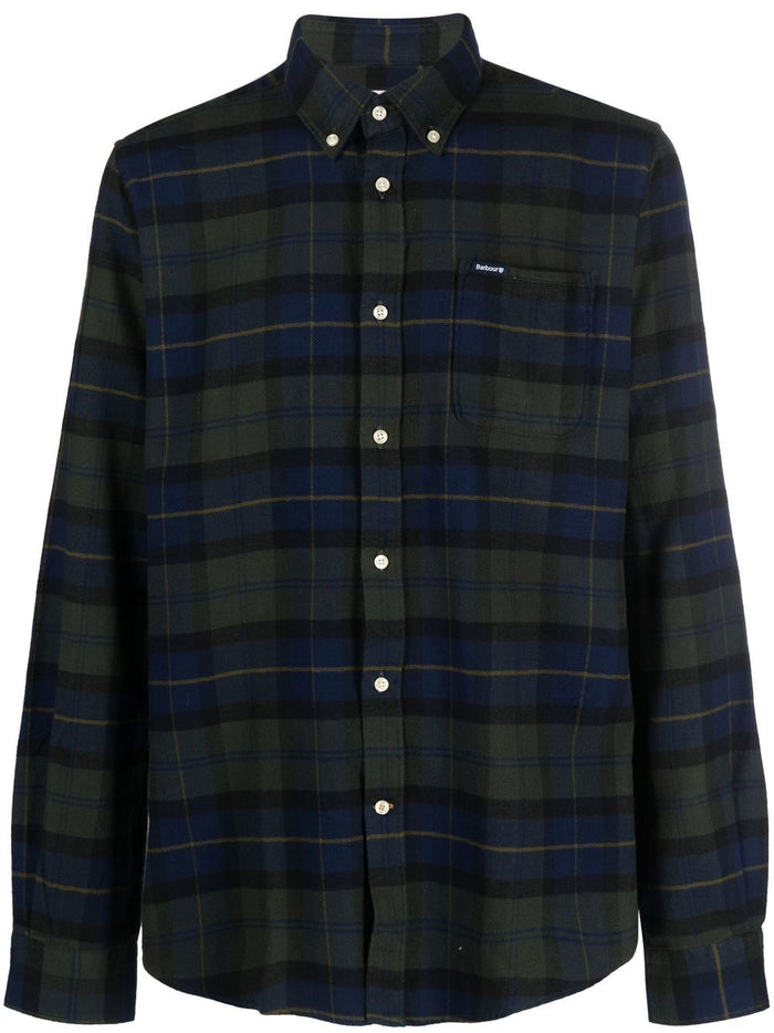 Barbour Camicia Verde Uomo Tartan Button Down 1