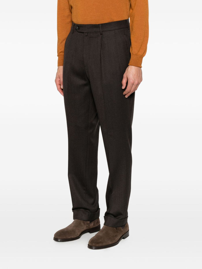 Berwich Pantalone Marrone Uomo 4