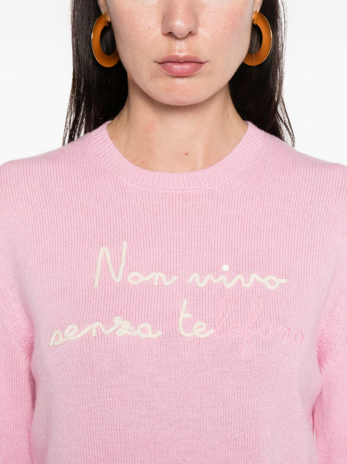 Mc2 Saint Barth Maglia Rosa Donna Non Vivo Senza Telefono 4