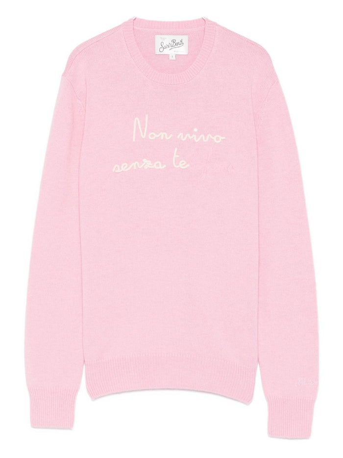 Mc2 Saint Barth Maglia Rosa Donna Non Vivo Senza Telefono 5