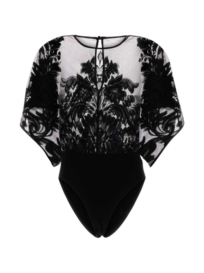 Norma Kamali Body Ricamato Donna Nero 1