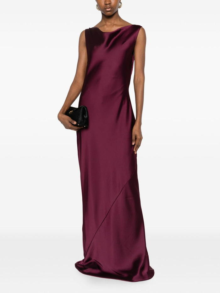 Norma Kamali Abito Viola Donna 4