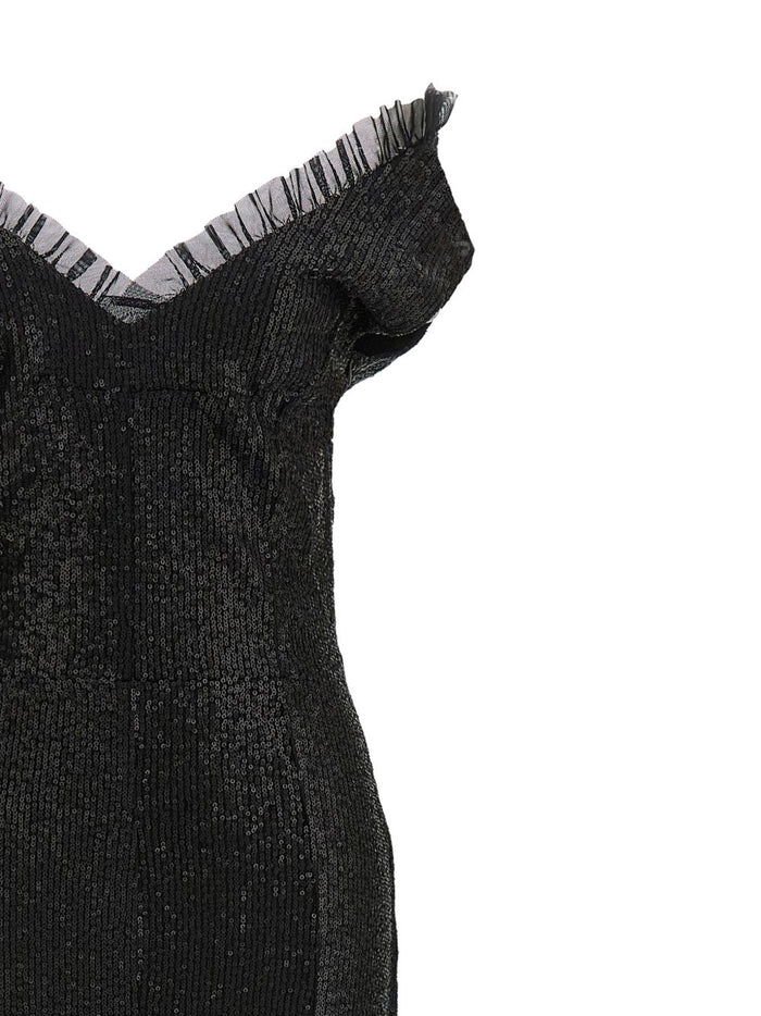 Norma Kamali Abito Nero Donna 4