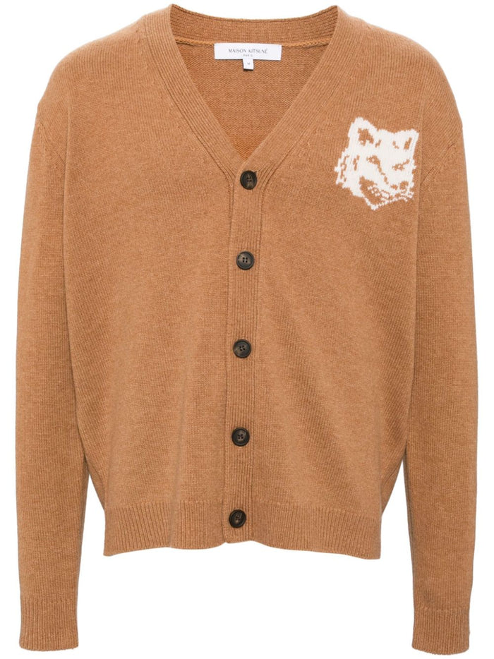 Maison Kitsune Cardigan Verde Uomo 1