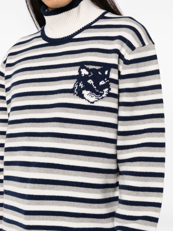 Maison Kitsune Maglia Blu Uomo 2