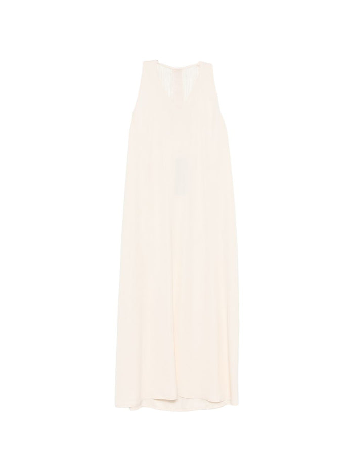 Rame Abito Scollo a V Donna Beige 5