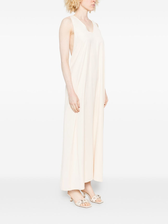 Rame Abito Scollo a V Donna Beige 2