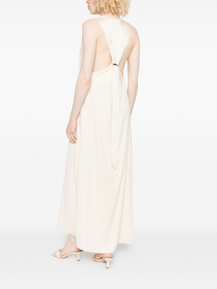 Rame Abito Scollo a V Donna Beige 3