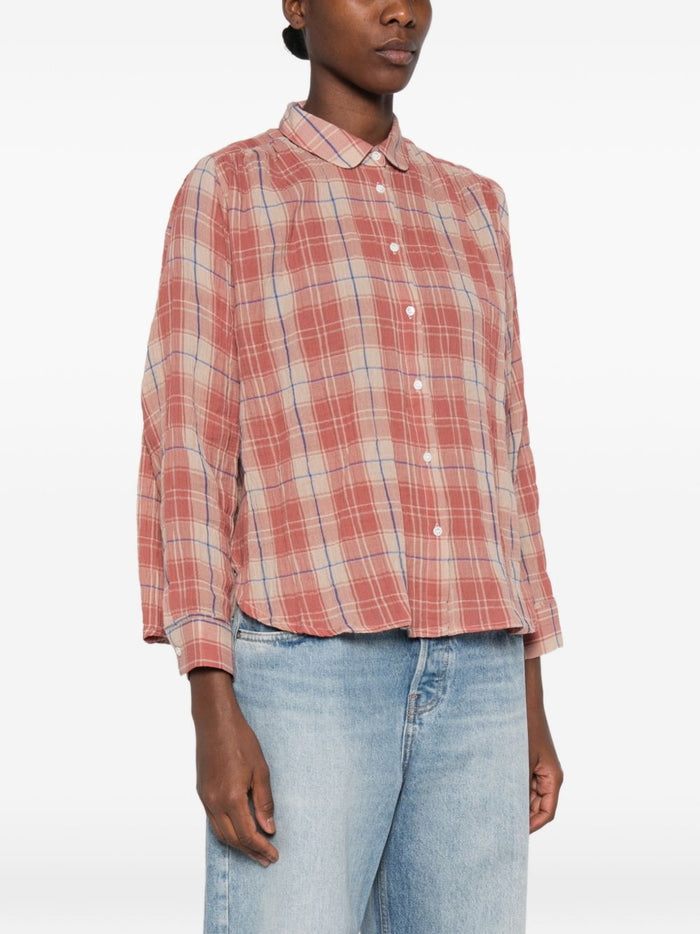 Jcsophie Camicia Maroon Check Donna 4