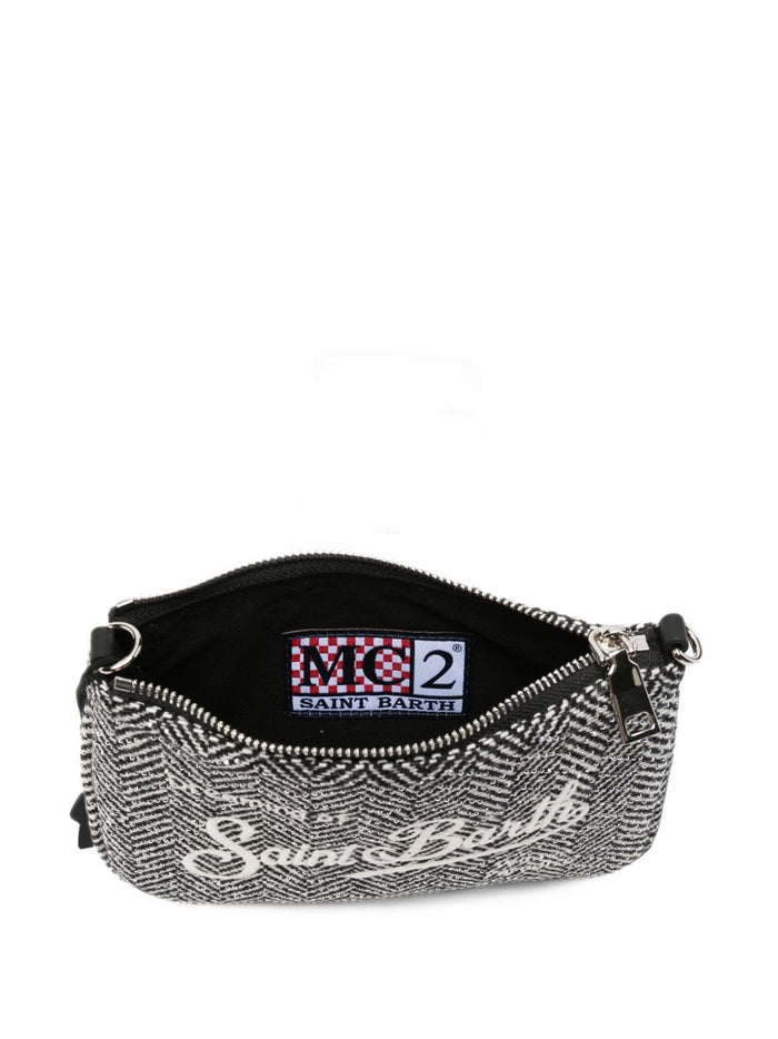 Mc2 Saint Barth Pochette Herringbone Strass Donna 4
