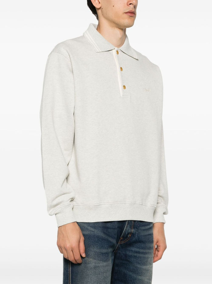 Drole De Monsieur Polo Grigio Uomo Maniche Lunghe 1