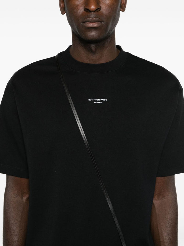 Drole De Monsieur T-Shirt Nero Uomo Not From Paris Madame 4