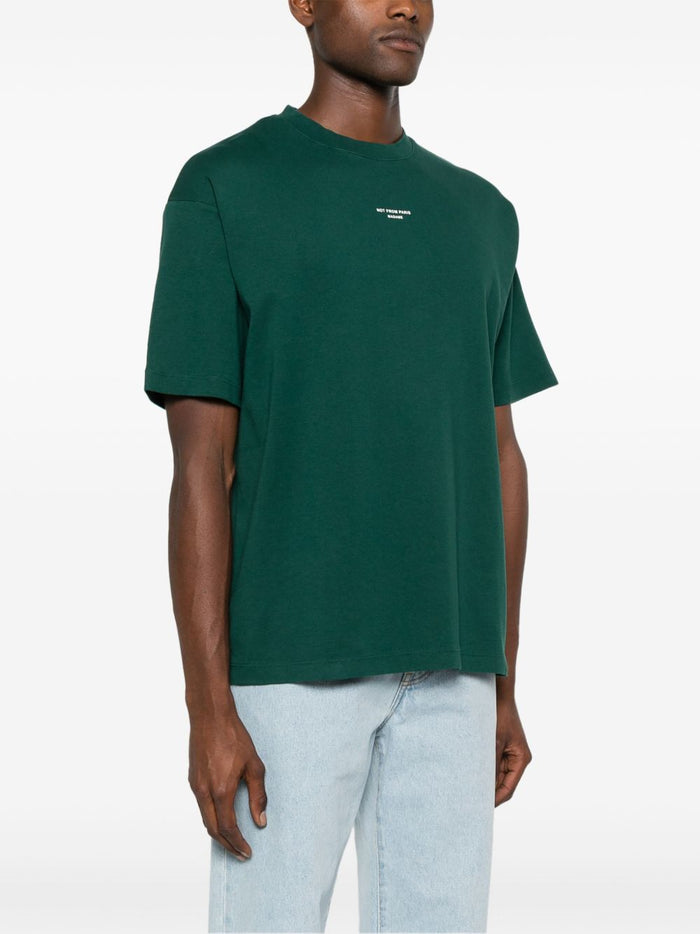 Drole De Monsieur T-Shirt Not From Paris Madame Uomo Verde 1