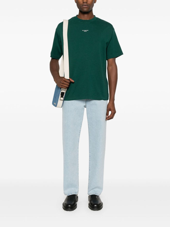 Drole De Monsieur T-Shirt Not From Paris Madame Uomo Verde 2