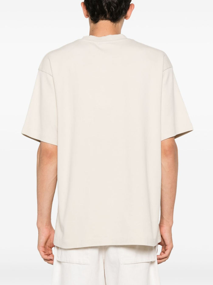 Drole De Monsieur T-Shirt Not From Paris Madame Uomo Beige 3