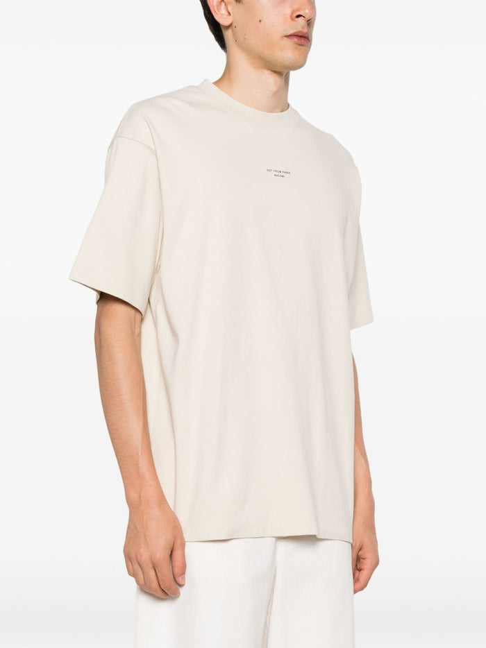 Drole De Monsieur T-Shirt Not From Paris Madame Uomo Beige 1