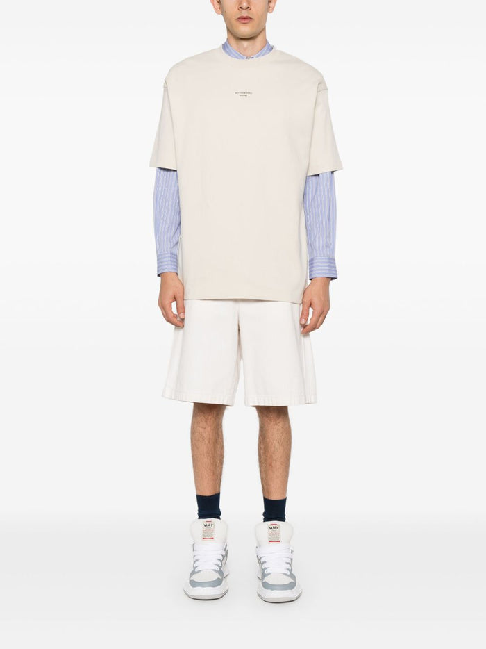 Drole De Monsieur T-Shirt Not From Paris Madame Uomo Beige 2