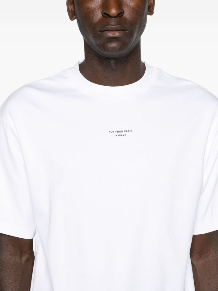 Drole De Monsieur T-Shirt Not From Paris Madame Uomo Bianco 4
