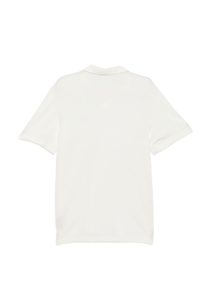 Lacoste Men's White Crocodile Embroidered Polo Shirt 2