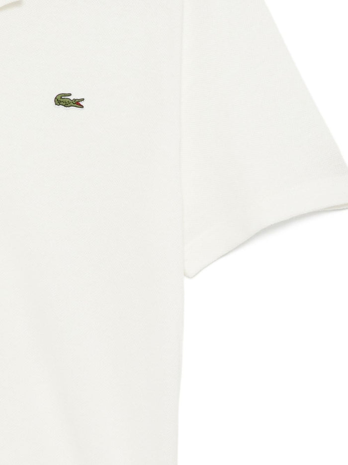 Lacoste Men's White Crocodile Embroidered Polo Shirt 3