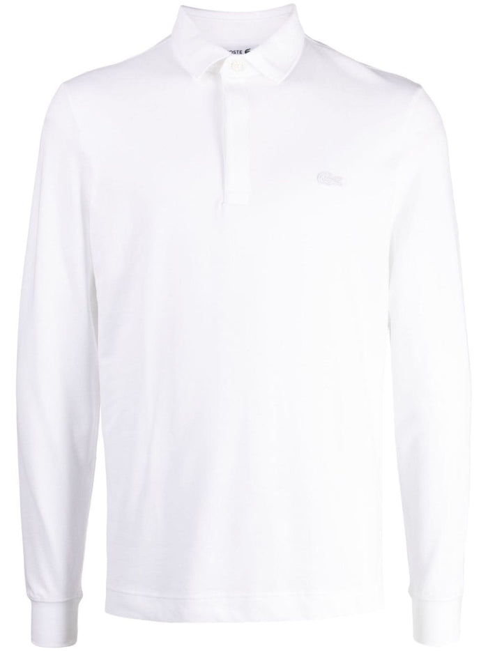 Lacoste Polo Bianco Uomo Maniche Lunghe 1