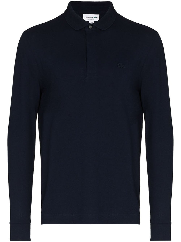 Lacoste Polo Blu Uomo Maniche Lunghe 4