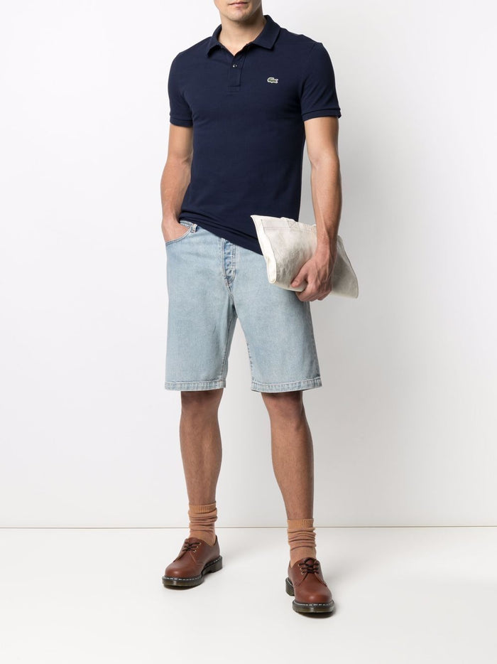 Lacoste Uomo Polo Blu Slim Fit Piqué L.12.12 2