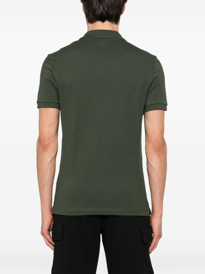 Lacoste Uomo Polo Verde Cachi Scuro Fit Piqué L.12.12 2